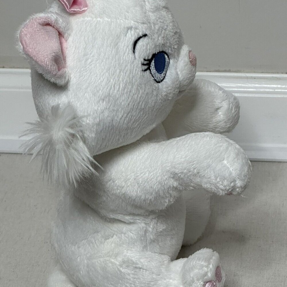 Disney Parks Marie Aristocats Plush Toy 8" White & Pink Baby Stuffed Animal - Picture 9 of 16